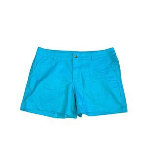 a.n.a Women's‎ Chino Shorts Size 14 Blue Twill High Rise Casual Summer